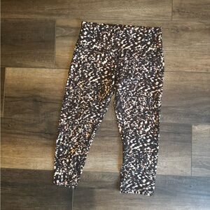 lululemon athletica Animal Print Leggings - Brown and Black
